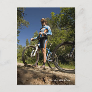 青とオレンジの自転車（はがき） ポストカード