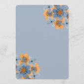 青とオレンジの花の結婚アドバイスカードが並んでいない アドバイスカード (裏面)