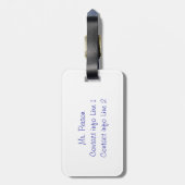 青とオレンジの花Mr.ラゲッジタグ ラゲッジタグ (裏面縦)