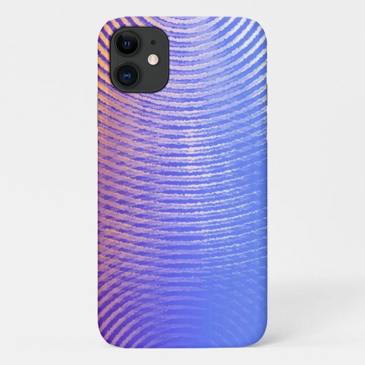青とオレンジの音波パターン Case-Mate iPhoneケース (裏面)