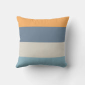 青とオレンジストライプの クッション (裏面)