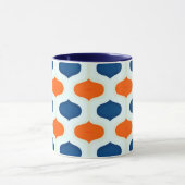 青とオレンジモダンの再生パターン マグカップ (中央)