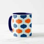 青とオレンジモダンの再生パターン マグカップ (正面左)