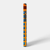 青とオレンジ色の建物 iPhoneケース (左側面)