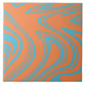 青とオレンジ タイル (正面)