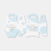 青とカスタム白の男の赤ちゃんシャワーフェイスボックス フェイバーボックス (折り畳みなし)