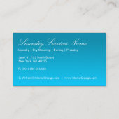 青とカッコいい緑のランドリーサービスの名刺 名刺 (裏面)
