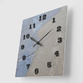 青とカモメの灰色の壁時計 スクエア壁時計 (傾斜)