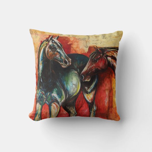 「青とガス」アート装飾用クッション クッション (正面)