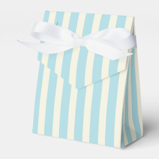 青とクリームのストライプのお願い箱 フェイバーボックス (正面サイド)