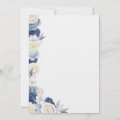 青とクリームの救水の色 – 最新招待状 招待状 (裏面)