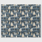 青とクリームの雪原 ラッピングペーパー (フラット)