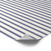 青とクリームストライプの ポスター (角)