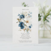 青とクリームパインタリー開花 エンクロージャーカード (スタンド正面)