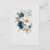 青とクリームパインタリー開花 エンクロージャーカード (裏面)