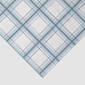 青とクリームパターン（の模様が）あるの格子柄 薄葉紙 (詳細)