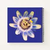 青とクリームフラワー ノートブック (裏面)
