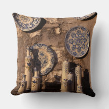 青とクリーム陶器のウンブリアのポスタープラーク