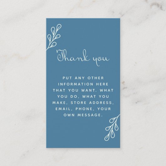 青とクリー感謝していムお前、ソーシャルリンクの囲い エンクロージャーカード (正面)