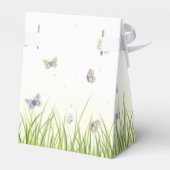 青とクレーム蝶ガーデン魅力的シーン フェイバーボックス (裏面サイド)