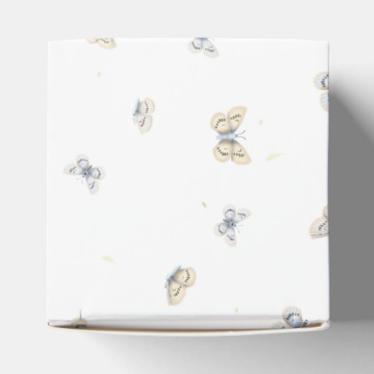 青とクレーム蝶ガーデン魅力的ファナメント フェイバーボックス (上部)