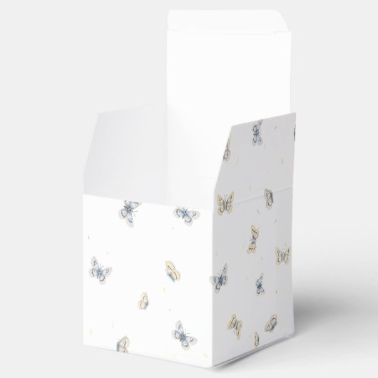 青とクレーム蝶ガーデン魅力的ファナメント フェイバーボックス (オープン)