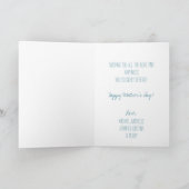 青とグレーのフクロウの写真付き母の日カード カード (内部)