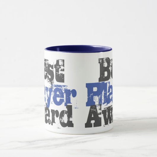 青とグレーのマグカップ ベストプレーヤー賞 マグカップ (中央)