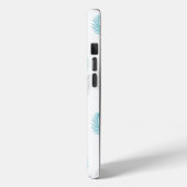 青とグレーの葉パターン Case-Mate iPhoneケース (裏面 / 左)
