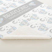 青とグレーボーイゾウのベビー名 シェルパブランケット (3/4)