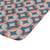 青とサンゴの幾何学模様 カッティングボード (角)