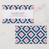 青とサンゴイカットパターン コーリングカード (正面/裏面)