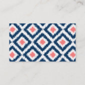 青とサンゴイカットパターン コーリングカード (裏面)