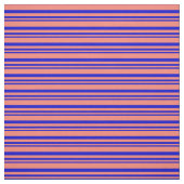青とサーモンの線パターン ファブリック (見本)