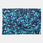 青とシアンのカーブを損なう キッチンタオル (横)