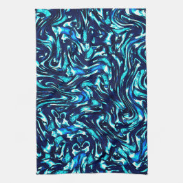 青とシアンのカーブを損なう キッチンタオル