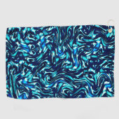 青とシアンのカーブを損なう ゴルフタオル (横)