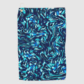 青とシアンのカーブを損なう ゴルフタオル (正面)