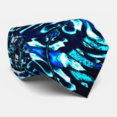 青とシアンのカーブを損なう ネクタイ (ロール)