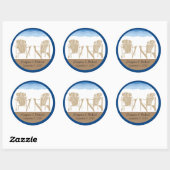 青とタンのアディロンドバックチェア | 結婚s ラウンドシール (シート)