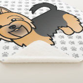 青とタンのオーストラリアのテリアかわいい漫画の犬 シェルパブランケット (3/4)