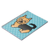 青とタンのオーストラリアのテリア犬の青い色 ノートブック (左側)