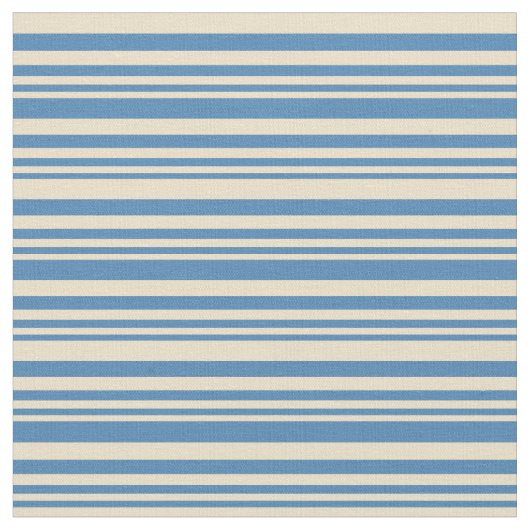 青とタンの色のストライプ ファブリック (クローズアップ)