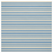 青とタンの色のストライプ ファブリック (見本)