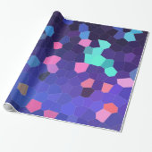 青とターコイズのスポット – モザイク ラッピングペーパー (アンロールド)