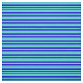 青とターコイズの色付き線 ファブリック (見本)
