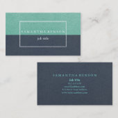 青とターコイズモダンプロフェッショナル 名刺 (正面/裏面)