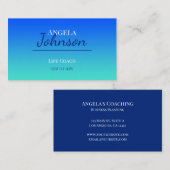 青とターコイズ グラデーション 名刺 (正面/裏面)