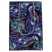 青とターコイズ ミディアムペーパーバッグ (裏面)