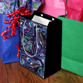 青とターコイズ ミディアムペーパーバッグ